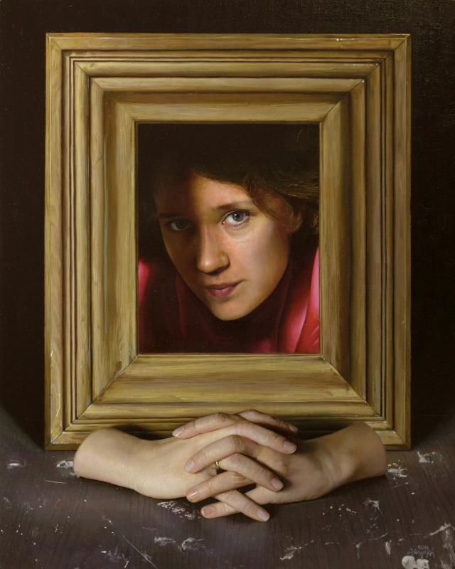 Self-portrait with the frame